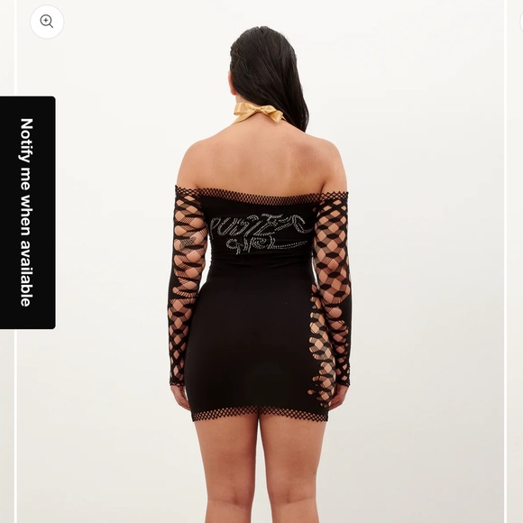 Poster Girl Coco Dress Long Sleeve - Jet Black - Size XS-M - BRAND NEW - Picture 2 of 8